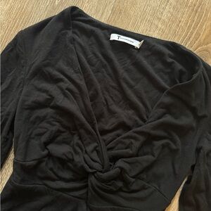 T by Alexander Wang Black Draped Top